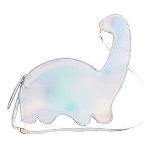 ISO Holographic Silver Dinosaur Purse